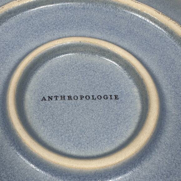 Anthropologie Mineral Salad Plate 8.75" Blue Round Kitchenware Dish Stoneware - Picture 5 of 6